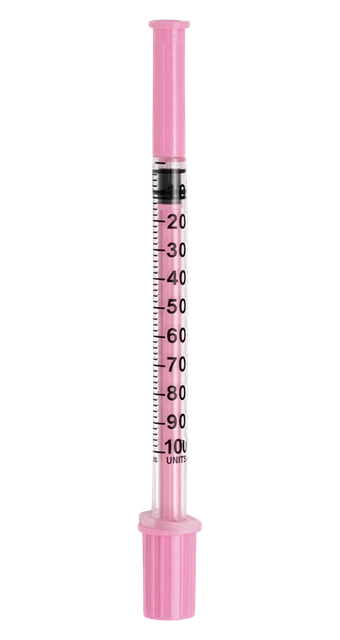 Różowe strzykawki 1 mL 30 pcs, OXpeptides